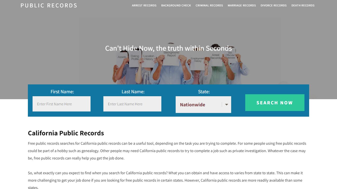 California Public Records | Get Instant Reports On People